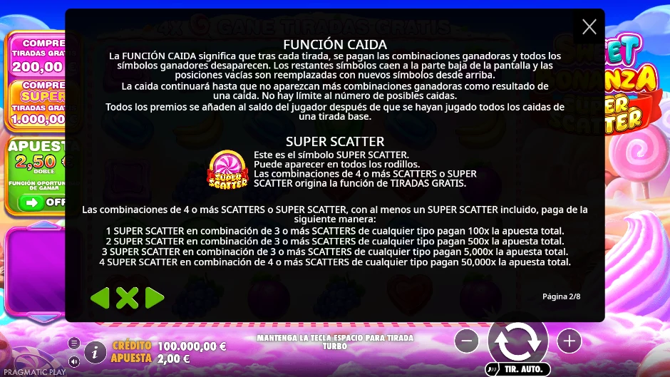 Reglas del símbolo Super Scatter