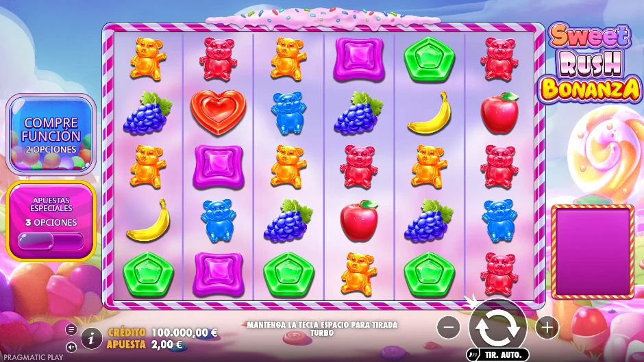 Pantalla principal de Sweet Rush Bonanza